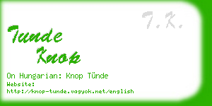 tunde knop business card